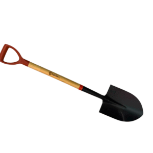 Pala redonda PESO 1KG DE 1ER GRADO CABO DE MADERA Y MANGO DE PLáSTICO