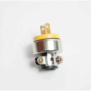 Enchufe U44/2P Metal-Vinil C/Abrazadera Amarillo