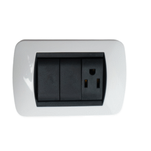 Toma Sencilla + Interruptor Doble P/Empotrar,C/Tierra Serie Bv,6A/250V 10A/125