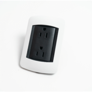 Toma Doble P/Empotrar C/Tierra Serie Bv 6A/250V 10A/125V Blanco/Negro