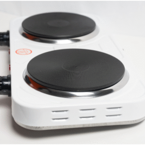 Cocina Electrica Doble Hornilla 110V 50-60Hz 2000W Blanco