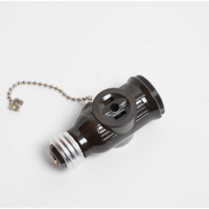 Socate Baquelita C/Cadena C/Enchufe Rosca E-27 Marron