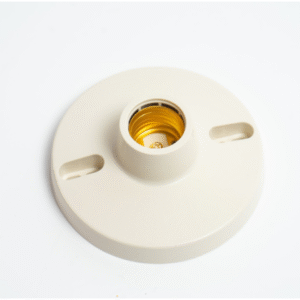 Socate Plafon 4-1/2" Plastico Rosca E27 Contactor De Conecciones De Cobre 15W